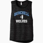 Burchell Wolves <span class="pdp-name-mascot">Burchell Wolves</span> Bella+Canvas Women's Flowy Scoop Muscle Tank Front Thumbnail