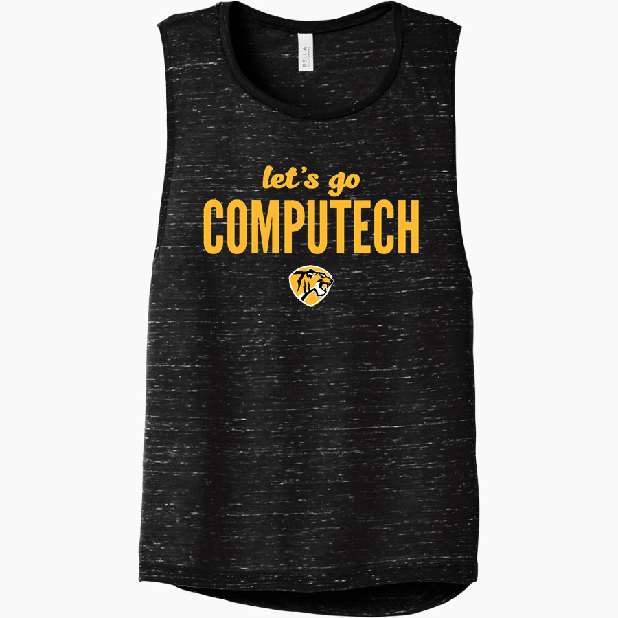 Computech Tigers <span class="pdp-name-mascot">Computech Middle School Tigers</span> Bella+Canvas Women's Flowy Scoop Muscle Tank