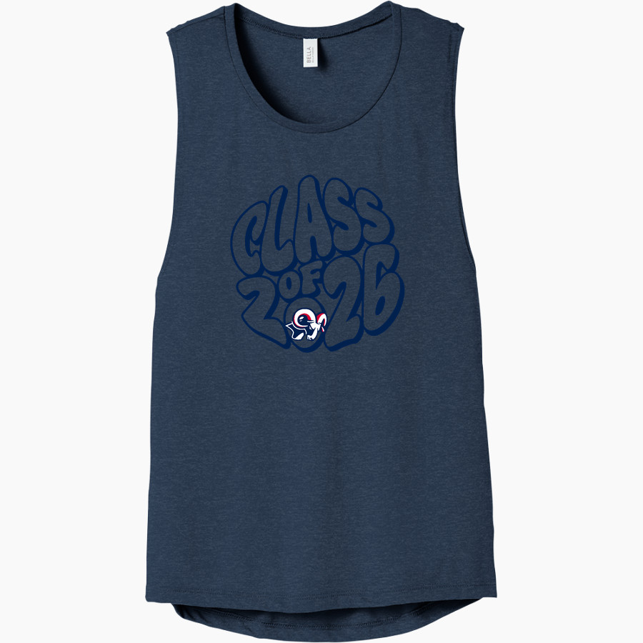 Bluefield University Sideline Store <span class="pdp-name-mascot">Bluefield University</span> Bella+Canvas Women's Flowy Scoop Muscle Tank