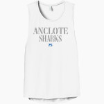 ANCLOTE HIGH SCHOOL SHARKS <span class="pdp-name-mascot">ANCLOTE SHARKS</span> Bella+Canvas Women's Flowy Scoop Muscle Tank Front Thumbnail