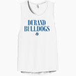 DURAND HIGH SCHOOL BULLDOGS <span class="pdp-name-mascot">DURAND BULLDOGS</span> Bella+Canvas Women's Flowy Scoop Muscle Tank Front Thumbnail