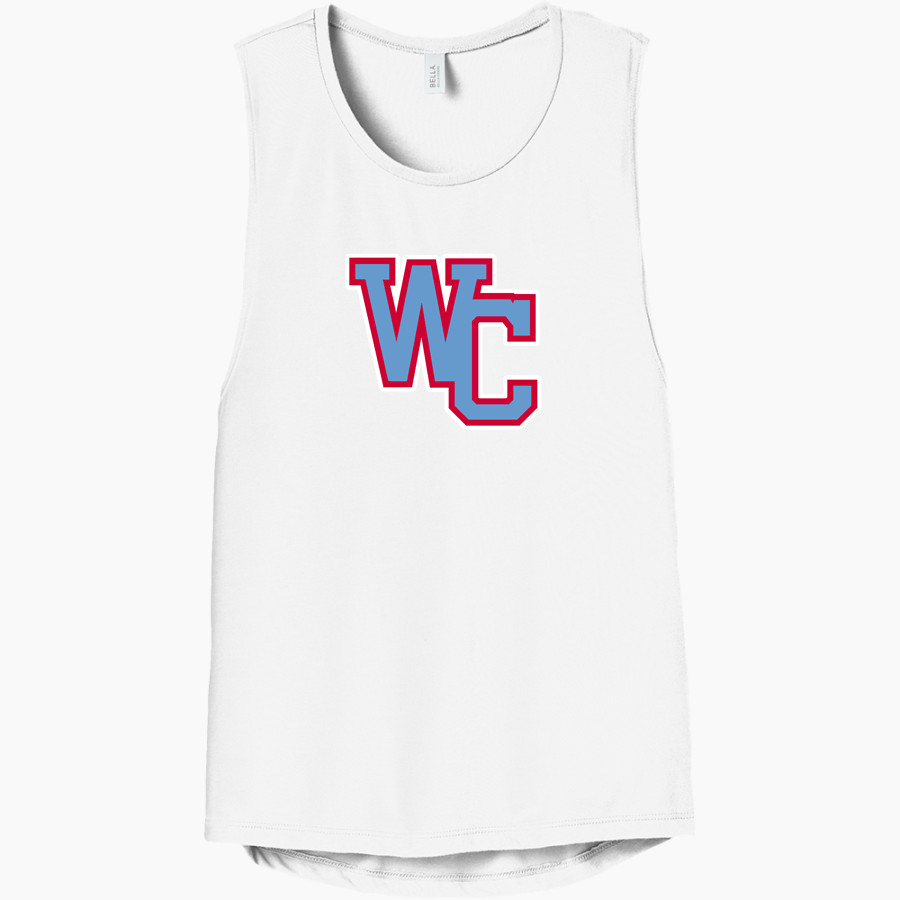 WEBB CITY HIGH SCHOOL CARDINALS Bella+Canvas Women's Flowy Scoop Muscle Tank
