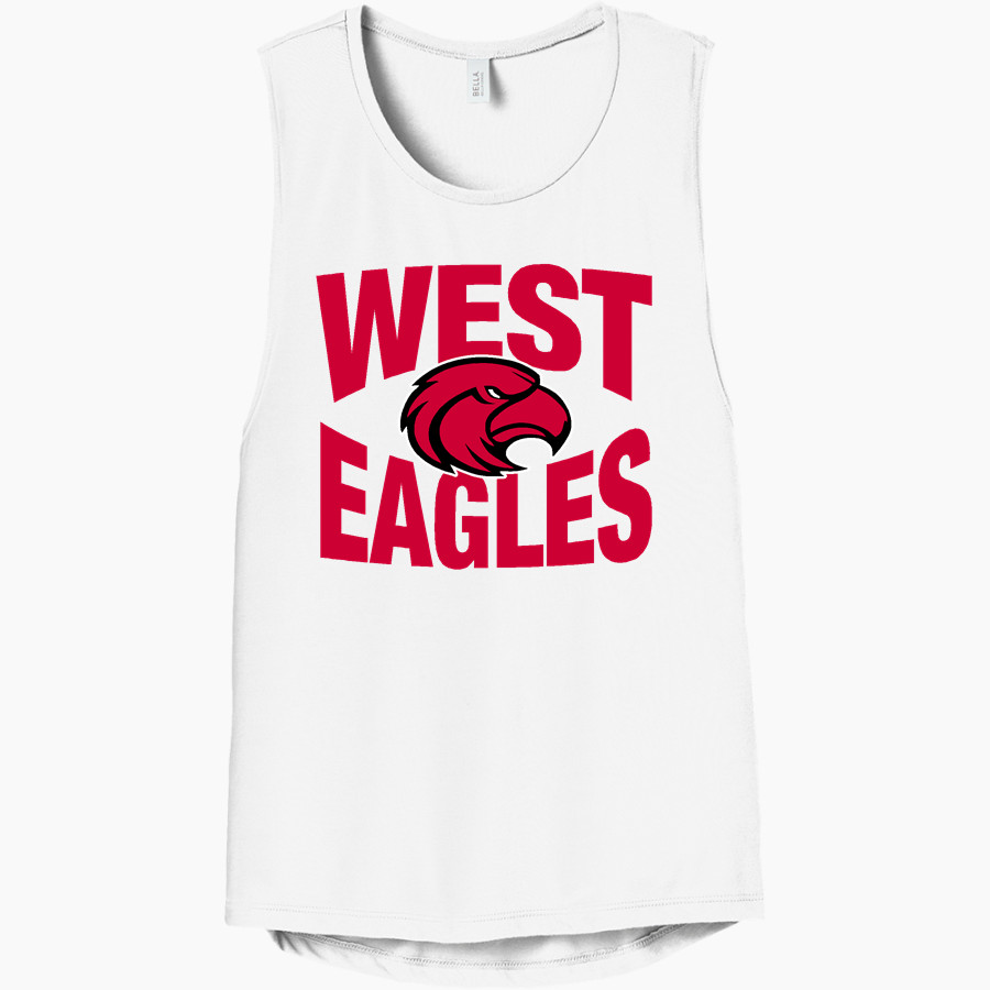 WEST UNION HIGH SCHOOL EAGLES Bella+Canvas Women's Flowy Scoop Muscle Tank