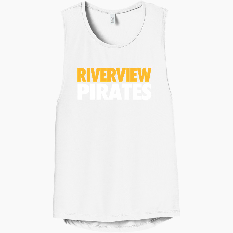RIVERVIEW COMMUNITY HIGH SCHOOL PIRATES <span class="pdp-name-mascot">RIVERVIEW PIRATES</span> Bella+Canvas Women's Flowy Scoop Muscle Tank