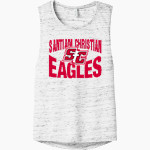 SANTIAM CHRISTIAN HIGH SCHOOL EAGLES Bella+Canvas Women's Flowy Scoop Muscle Tank Front Thumbnail