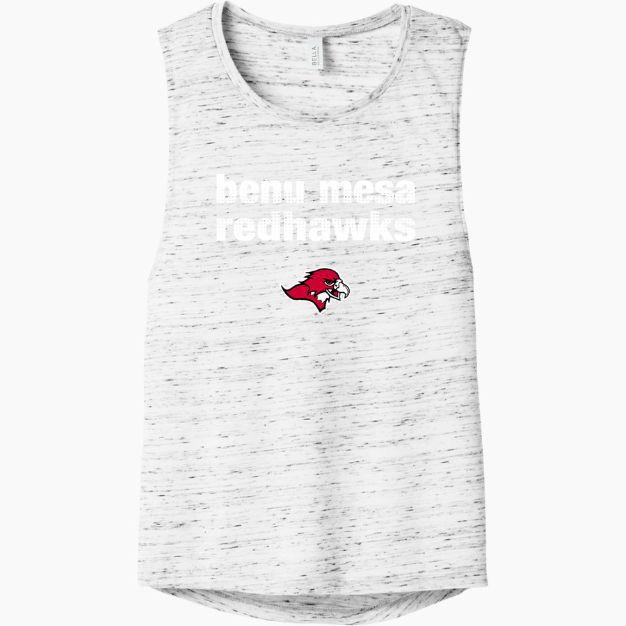 Benedictine University Mesa Redhawks <span class="pdp-name-mascot">Benedictine University Redhawks</span> Bella+Canvas Women's Flowy Scoop Muscle Tank