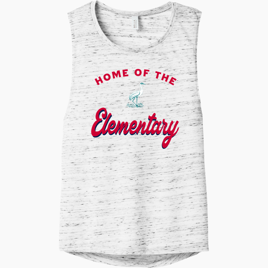 Gladys Jung Elementary Elementary <span class="pdp-name-mascot">Gladys Jung Elementary Elementary</span> Bella+Canvas Women's Flowy Scoop Muscle Tank