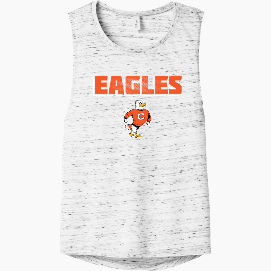 California School For the Deaf Eagles <span class="pdp-name-mascot">CALIFORNIA SCHOOL FOR THE DEAF Eagles</span> Bella+Canvas Women's Flowy Scoop Muscle Tank