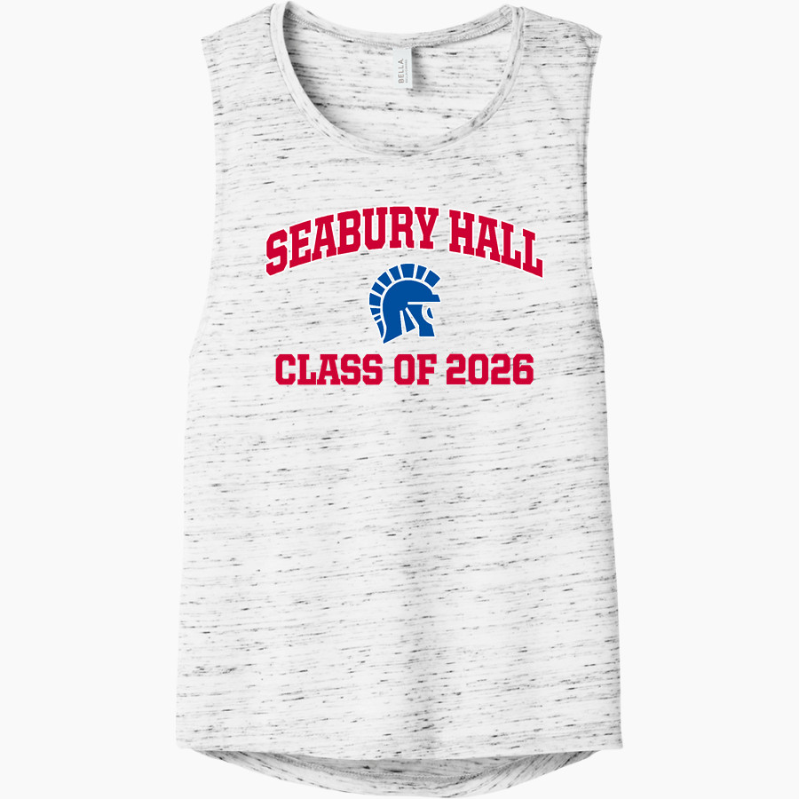 SEABURY HALL HIGH SCHOOL SPARTANS <span class="pdp-name-mascot">SEABURY HALL SPARTANS</span> Bella+Canvas Women's Flowy Scoop Muscle Tank