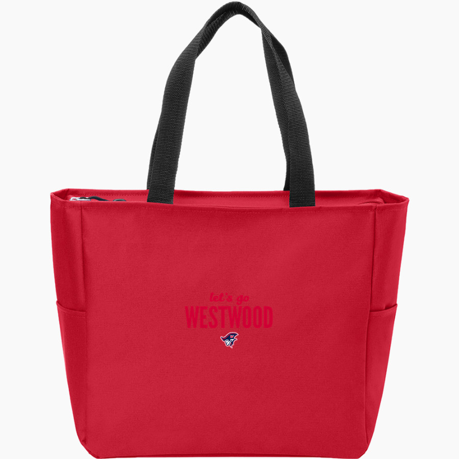 WESTWOOD HIGH SCHOOL PATRIOTS <span class="pdp-name-mascot">WESTWOOD PATRIOTS</span> Port Authority Essential Zip Tote