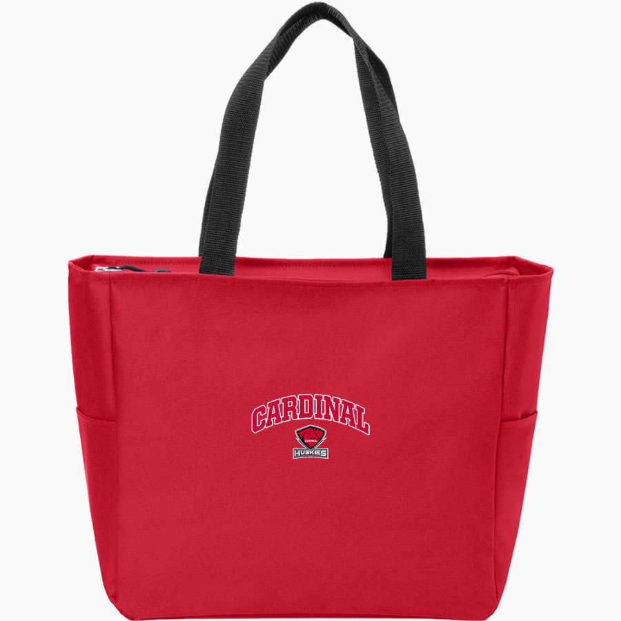 CARDINAL HIGH SCHOOL HUSKIES <span class="pdp-name-mascot">CARDINAL HUSKIES</span> Port Authority Essential Zip Tote