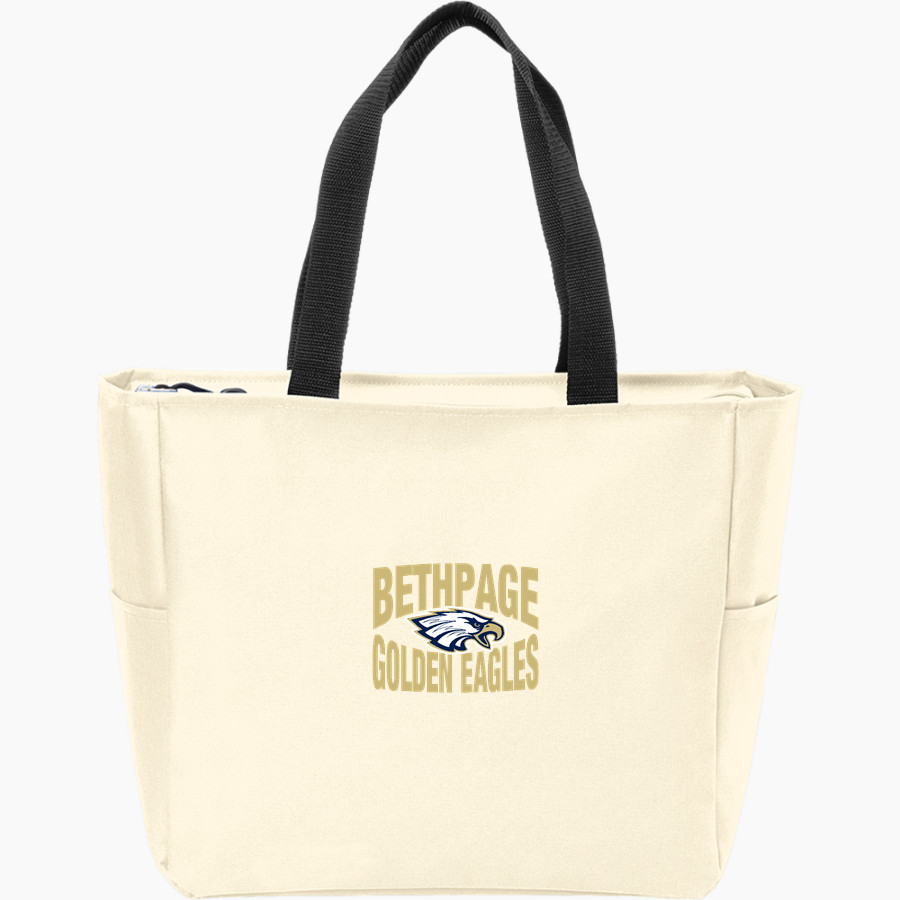 BETHPAGE HIGH SCHOOL GOLDEN EAGLES Port Authority Essential Zip Tote