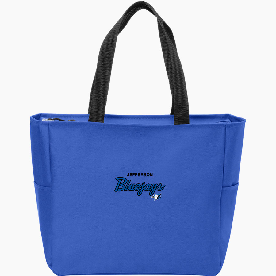 JEFFERSON HIGH SCHOOL BLUEJAYS <span class="pdp-name-mascot">JEFFERSON BLUEJAYS</span> Port Authority Essential Zip Tote