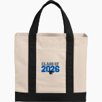 SALE CREEK Panthers Online Store <span class="pdp-name-mascot">SALE CREEK PANTHERS /LADY</span> Port Authority Cotton Canvas Two-Tone Tote Front Thumbnail