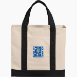CLYDE HIGH SCHOOL FLIERS <span class="pdp-name-mascot">CLYDE FLIERS</span> Port Authority Cotton Canvas Two-Tone Tote Front Thumbnail