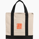 KINGSLEY HIGH SCHOOL STAGS <span class="pdp-name-mascot">KINGSLEY AREA STAGS</span> Port Authority Cotton Canvas Two-Tone Tote Front Thumbnail
