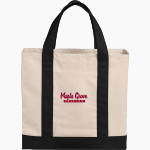 Maple Grove Crimson <span class="pdp-name-mascot">Maple Grove Crimson</span> Port Authority Cotton Canvas Two-Tone Tote Front Thumbnail