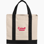 Carroll Rebels <span class="pdp-name-mascot">Carroll</span> Port Authority Cotton Canvas Two-Tone Tote Front Thumbnail