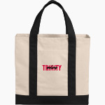 TRINITY HIGH SCHOOL WOLVES Port Authority Cotton Canvas Two-Tone Tote Front Thumbnail