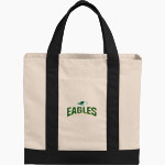 Racine Case Eagles <span class="pdp-name-mascot">Racine Case Eagles</span> Port Authority Cotton Canvas Two-Tone Tote Front Thumbnail