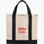 WORKMAN HIGH SCHOOL LOBOS <span class="pdp-name-mascot">WORKMAN LOBOS</span> Port Authority Cotton Canvas Two-Tone Tote Front Thumbnail