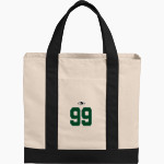 WOODLAND PARK JUNIOR SENIOR HIGH SCHOOL PANTHERS <span class="pdp-name-mascot">WOODLAND PARK PANTHERS</span> Port Authority Cotton Canvas Two-Tone Tote Front Thumbnail