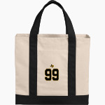 CRANDALL HIGH SCHOOL PIRATES <span class="pdp-name-mascot">CRANDALL PIRATES</span> Port Authority Cotton Canvas Two-Tone Tote Front Thumbnail