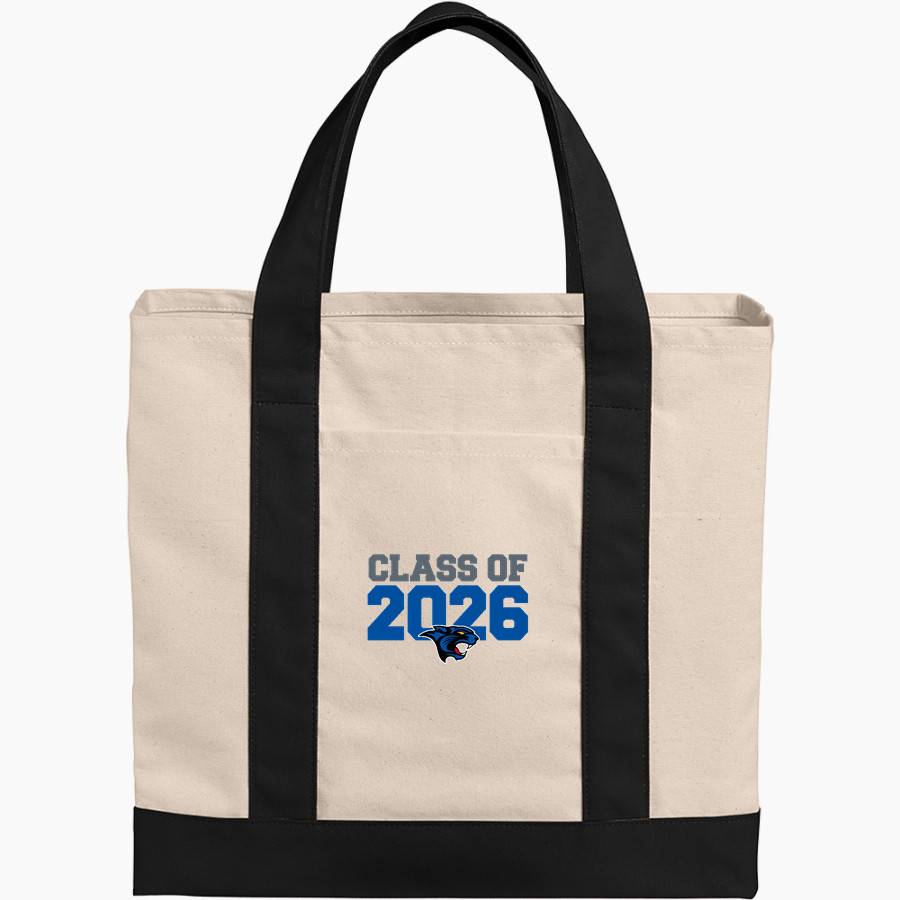 SALE CREEK Panthers Online Store <span class="pdp-name-mascot">SALE CREEK PANTHERS /LADY</span> Port Authority Cotton Canvas Two-Tone Tote