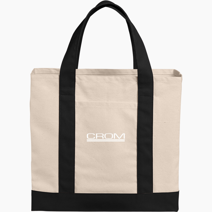 CROM 0 <span class="pdp-name-mascot">CROM Corp</span> Port Authority Cotton Canvas Two-Tone Tote