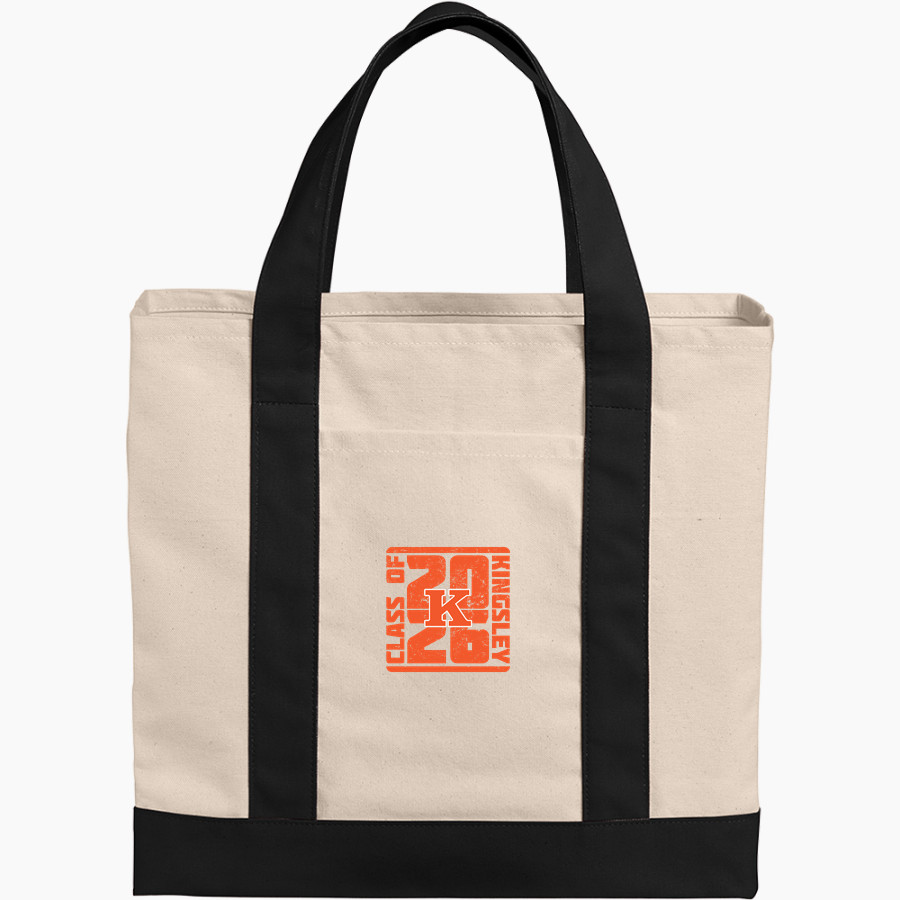 KINGSLEY HIGH SCHOOL STAGS <span class="pdp-name-mascot">KINGSLEY AREA STAGS</span> Port Authority Cotton Canvas Two-Tone Tote