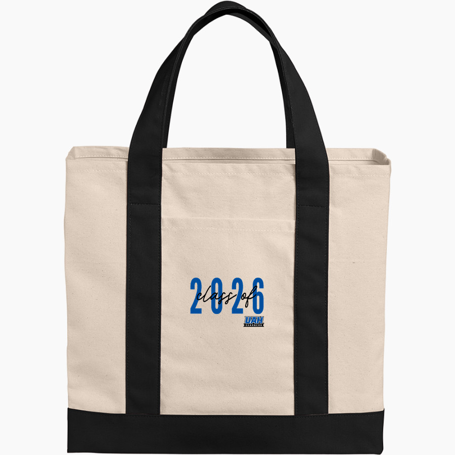 UAH Chargers <span class="pdp-name-mascot">University of Alabama Chargers</span> Port Authority Cotton Canvas Two-Tone Tote
