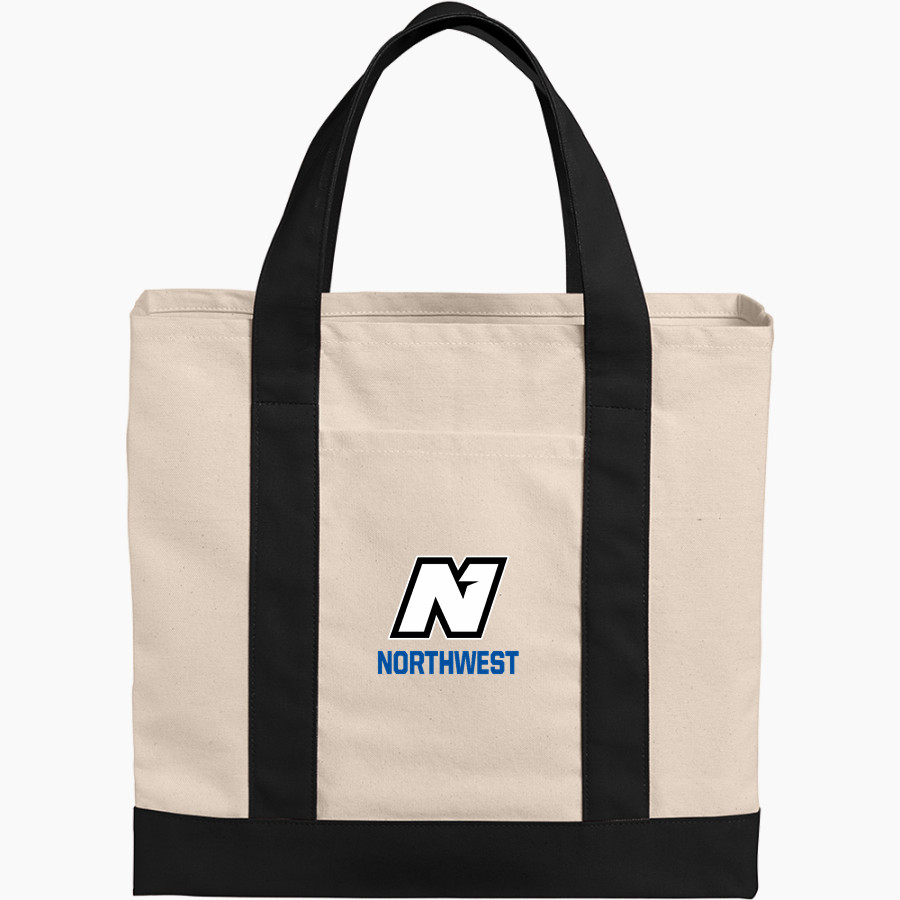 NORTHWEST HIGH SCHOOL LIONS <span class="pdp-name-mascot">NORTHWEST LIONS</span> Port Authority Cotton Canvas Two-Tone Tote