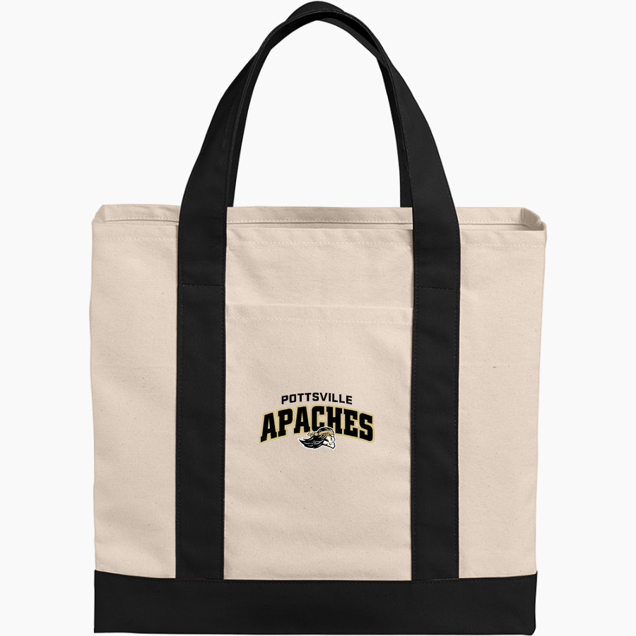 POTTSVILLE HIGH SCHOOL APACHES <span class="pdp-name-mascot">POTTSVILLE APACHES</span> Port Authority Cotton Canvas Two-Tone Tote