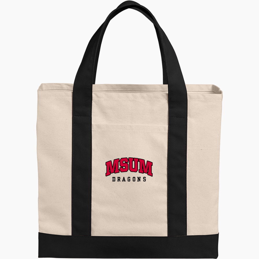 MSUM Dragons <span class="pdp-name-mascot">MSUM Dragons</span> Port Authority Cotton Canvas Two-Tone Tote