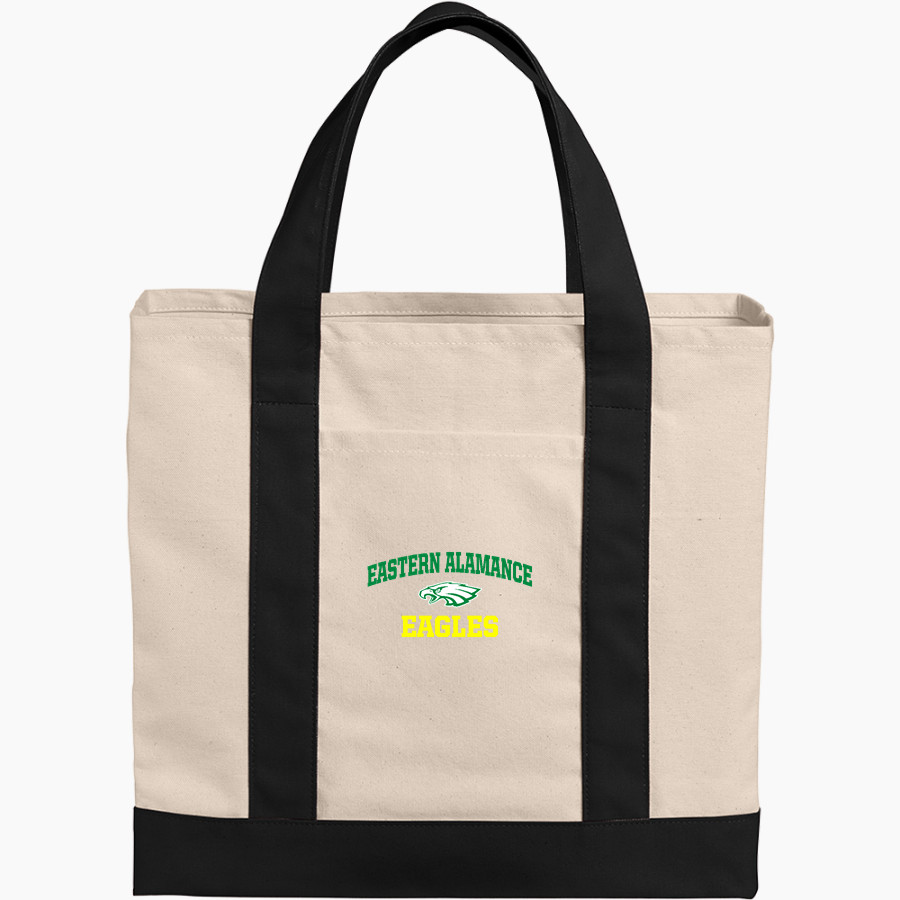 Eastern Alamance Eagles Port Authority Cotton Canvas Two-Tone Tote