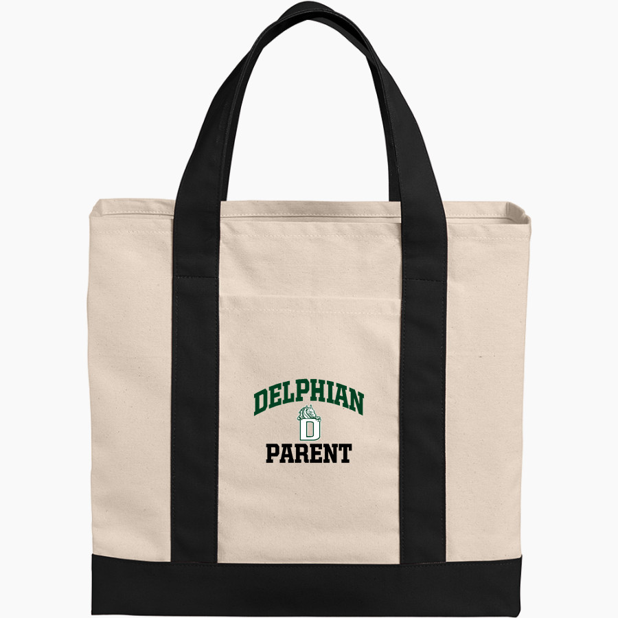 Delphian Dragons Port Authority Cotton Canvas Two-Tone Tote