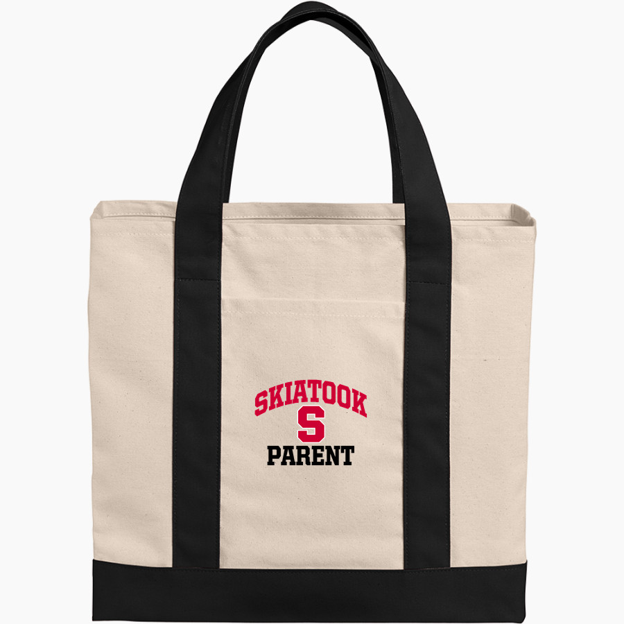 SKIATOOK HIGH SCHOOL BULLDOGS <span class="pdp-name-mascot">SKIATOOK BULLDOGS</span> Port Authority Cotton Canvas Two-Tone Tote