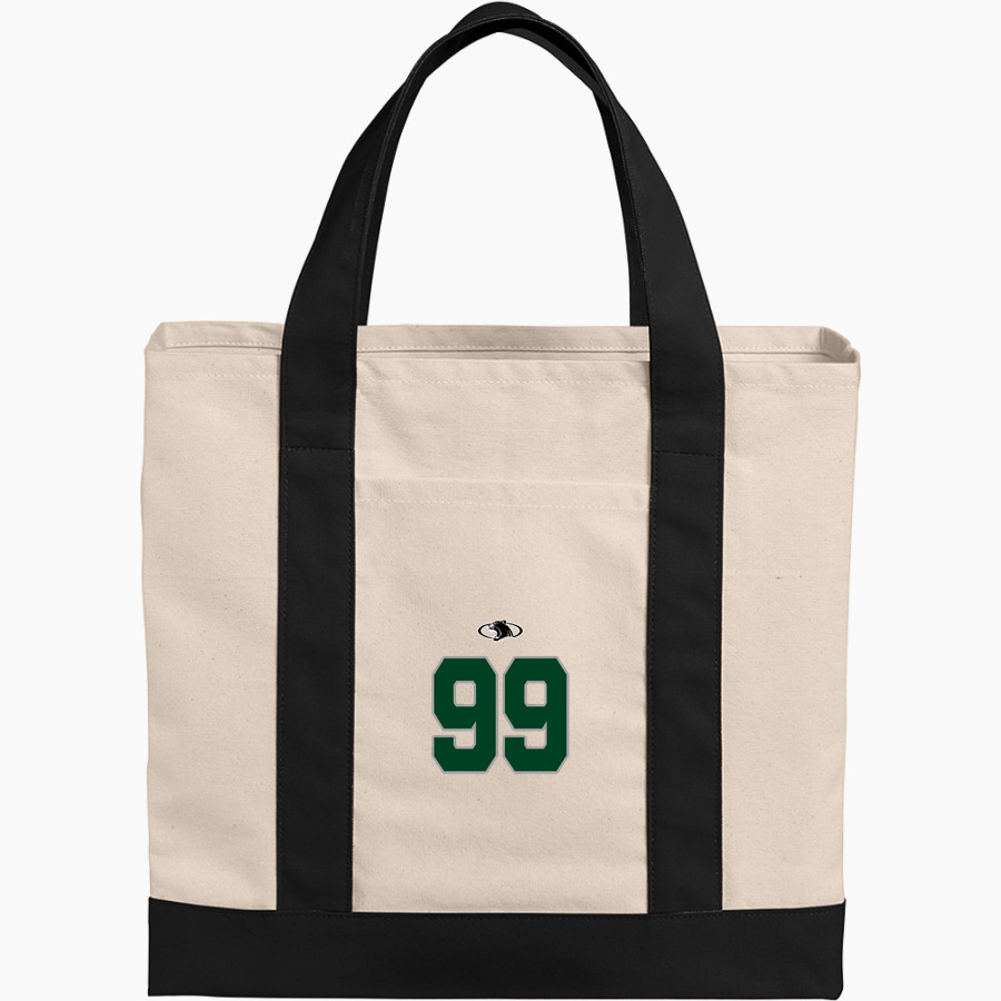 WOODLAND PARK JUNIOR SENIOR HIGH SCHOOL PANTHERS <span class="pdp-name-mascot">WOODLAND PARK PANTHERS</span> Port Authority Cotton Canvas Two-Tone Tote