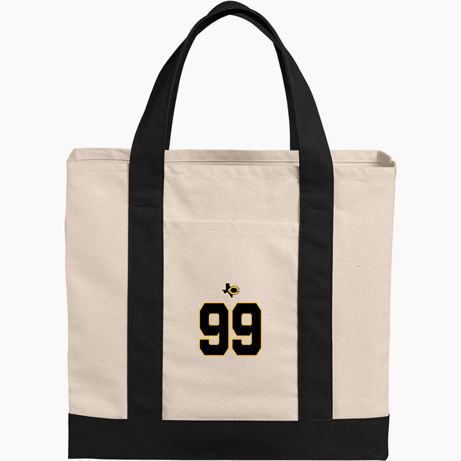 CRANDALL HIGH SCHOOL PIRATES <span class="pdp-name-mascot">CRANDALL PIRATES</span> Port Authority Cotton Canvas Two-Tone Tote
