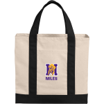 Miles Golden Bears <span class="pdp-name-mascot">Miles Golden Bear</span> Port Authority Cotton Canvas Two-Tone Tote Front Thumbnail