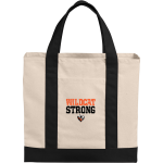 MARCELLUS HIGH SCHOOL WILDCATS <span class="pdp-name-mascot">MARCELLUS WILDCATS</span> Port Authority Cotton Canvas Two-Tone Tote Front Thumbnail