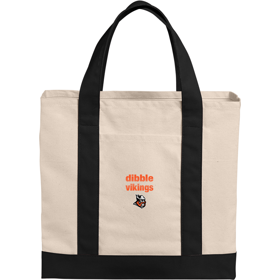 Dibble Vikings <span class="pdp-name-mascot">Dibble Vikings</span> Port Authority Cotton Canvas Two-Tone Tote