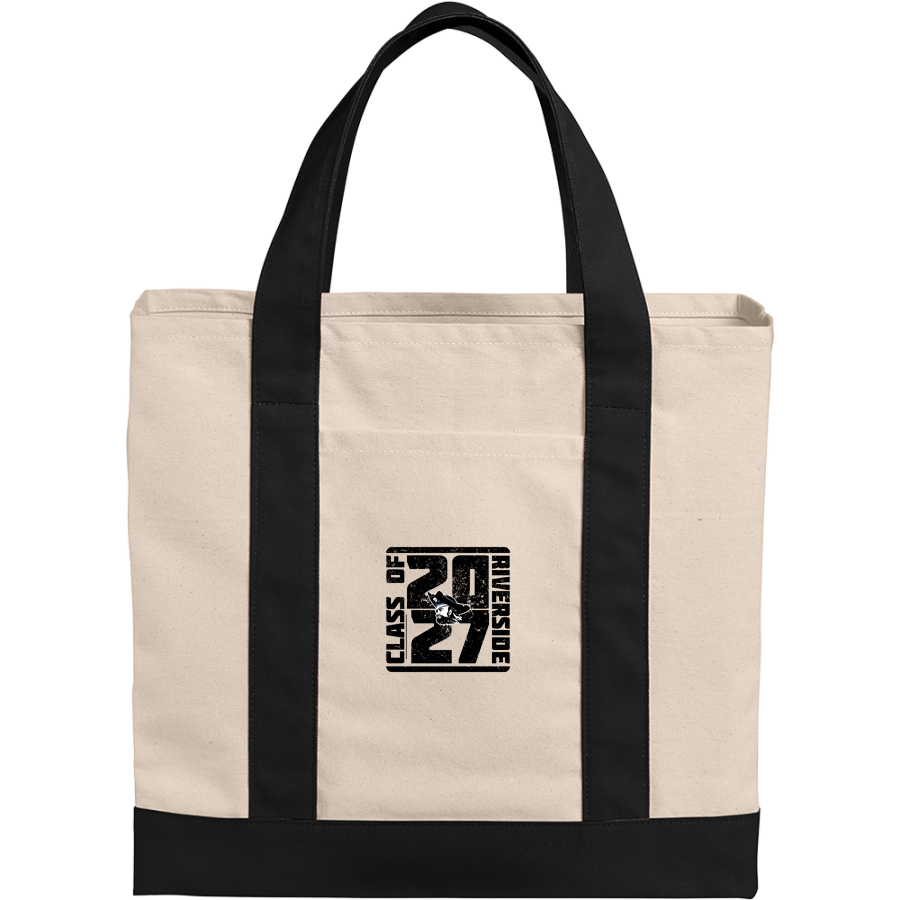 RIVERSIDE PIRATES The Official Online Store <span class="pdp-name-mascot">RIVERSIDE PIRATES</span> Port Authority Cotton Canvas Two-Tone Tote