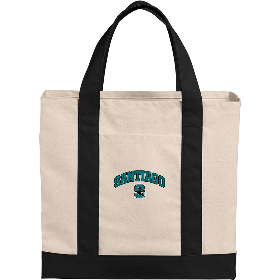 SANTIAGO HIGH SCHOOL SHARKS <span class="pdp-name-mascot">SANTIAGO SHARKS</span> Port Authority Cotton Canvas Two-Tone Tote