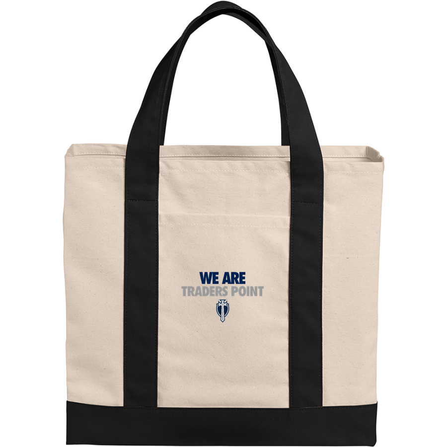 Traders Point Knights <span class="pdp-name-mascot">Traders Point KnightS</span> Port Authority Cotton Canvas Two-Tone Tote