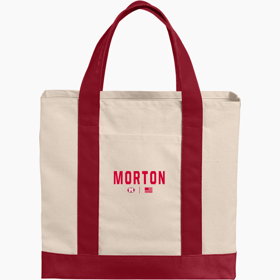 Morton Potters <span class="pdp-name-mascot">Morton Potters</span> Port Authority Cotton Canvas Two-Tone Tote