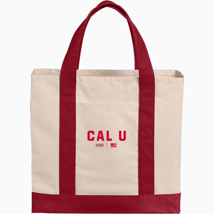 California University of Pennsylvania <span class="pdp-name-mascot">Cal Vulcans</span> Port Authority Cotton Canvas Two-Tone Tote