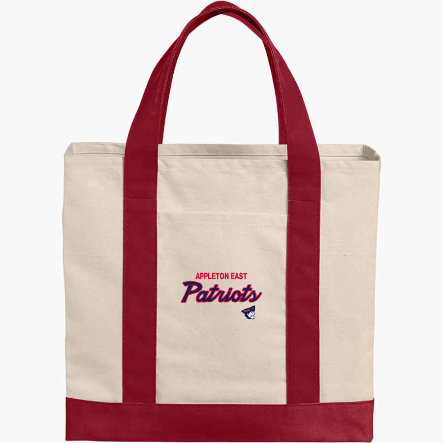 APPLETON EAST PATRIOTS Port Authority Cotton Canvas Two-Tone Tote
