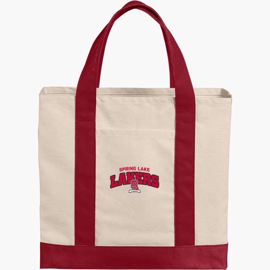 Spring Lake Lakers <span class="pdp-name-mascot">Spring Lake Lakers</span> Port Authority Cotton Canvas Two-Tone Tote