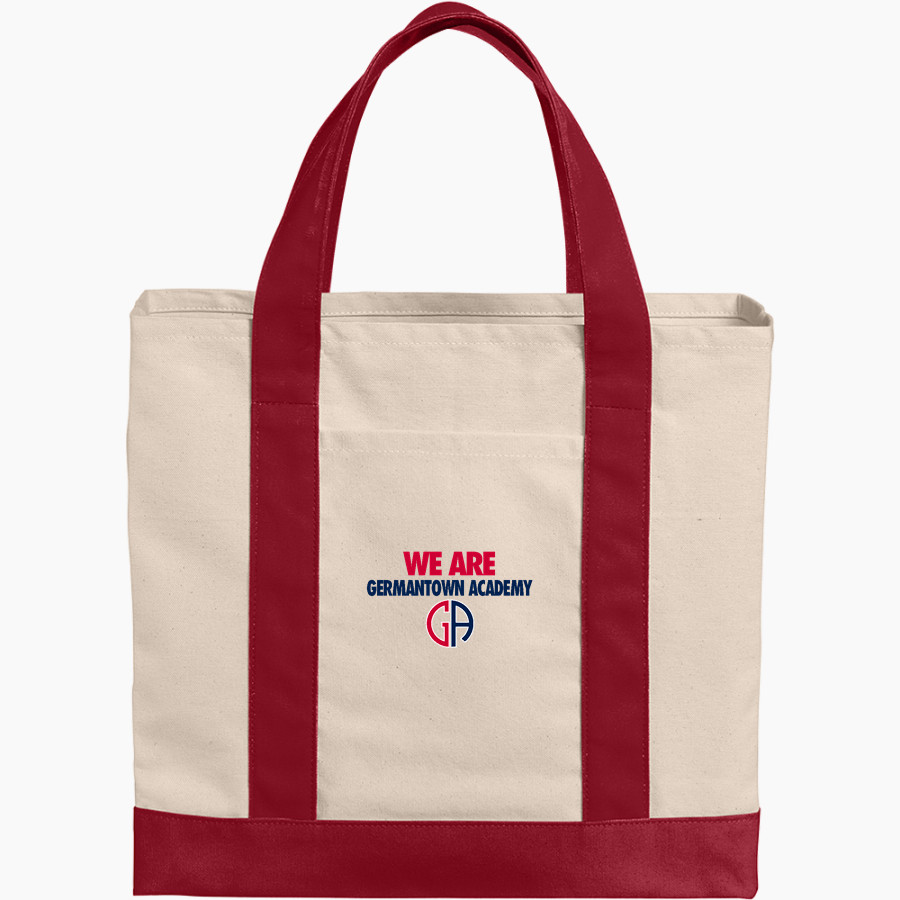 Germantown Academy Patriots Port Authority Cotton Canvas Two-Tone Tote